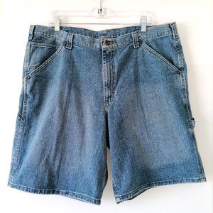 Buddy Lee Mens Sky Blue High Rise Denim Carpenter Bermuda Shorts Size 42 R